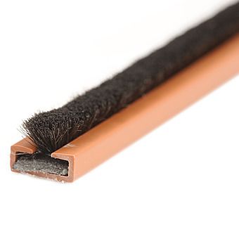 Intumescent Fire Door Brush Strip 10mm x 4mm x 2m Brown