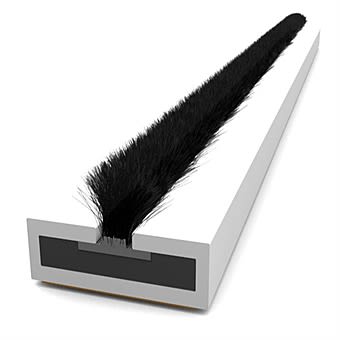 Intumescent Fire Door Brush Strip 10mm x 4mm x 2m White