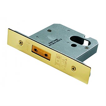 Euro Spec Oval Profile Deadlock Brass 2.5 Inch