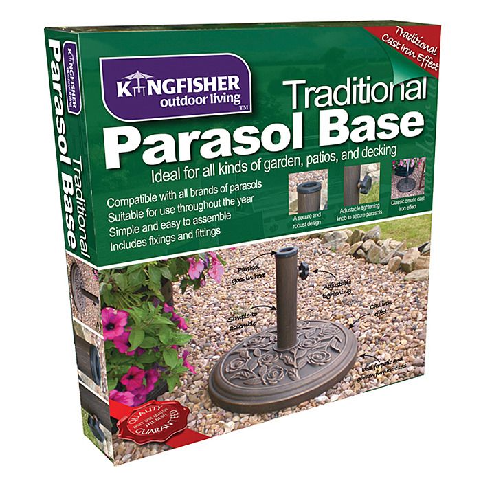Kingfisher 9kg Traditional Garden Umbrella Parasol Base Ray Grahams