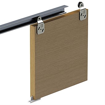 Coburn Wardrobe Single 60 Sliding Door Track 900mm Satin Chrome