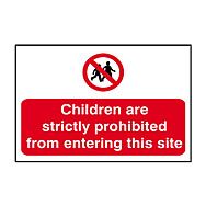 Spectrum 4054 Children Are Strictly Prohibited Sign