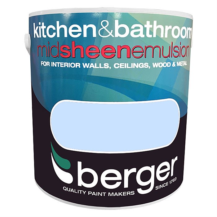 Berger Kitchen & Bathroom Mid Sheen Interior Paint Greek Skies 2.5L