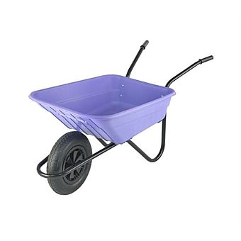 Shire 90 Litre Lilac Poly Pneumatic Wheelbarrow