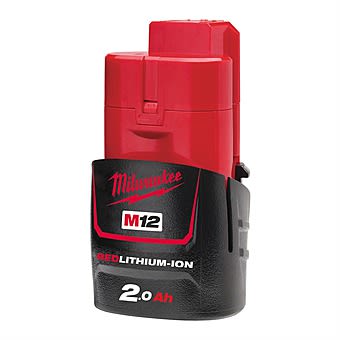 Milwaukee M12 B2 12V 2.0Ah Red Lithium-Ion Battery | 4932430064