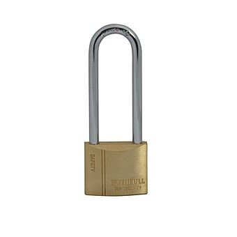 Faithfull 40mm Long Shackle Brass Padlock