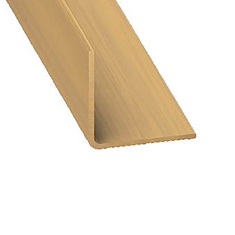 PVC Corner Profile Oak 1 Metre 20x20mm