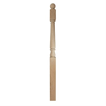 Richard Burbidge Pine Tulip Complete Stair Newel 1531 x 90 x 90mm