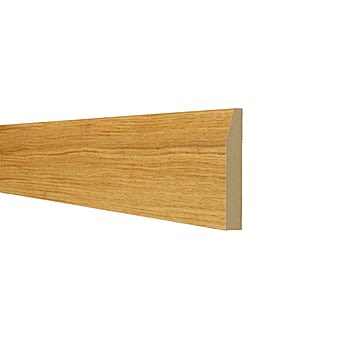 MDF Bevelled Veneer Oak Skirting Board Architrave 44mm x 12mm x 2.07m