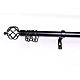 Deville DEV534Z Classic Black Curtain Pole with Metal Cage Ends