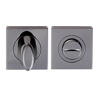 Square Black Nickel Bathroom Thumbturn & Release IHBATHSQBN