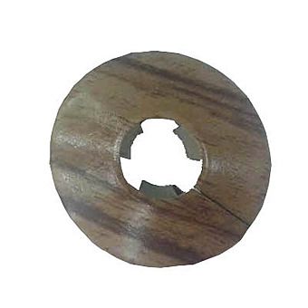 Plastic Antique Oak Effect Radiator Collar Rosette for 15mm Pipe