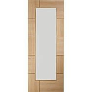 Internal Prefinished Ravenna Oak Door 78" x 30" with Clear Glass