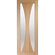 Internal Prefinished Verona Oak Door with Clear Glass