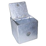 Hinged Lid Galvanised Metallic Earth box 100mm x 100mm x 94mm