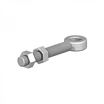 Picture of Zinc Plated Adjustable Gate Eye With 2 Nuts