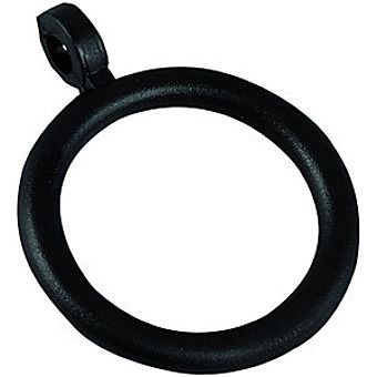 De Vielle Pack of 10 Classic 30-32mm Black Curtain Rings