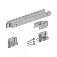 Heavy Duty Double Strap Field Gate Hinge Set with Hook On Plate 600mm