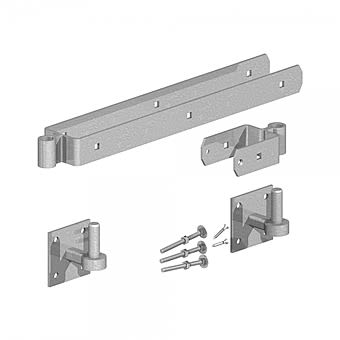 Heavy Duty Double Strap Field Gate Hinge Set with Hook On Plate 600mm