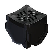 PVC Channel Quadrant Corner Connector & Plastic Grating