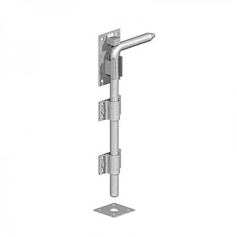 18" Galvanised Drop Bolt Heavy Duty Door Lock