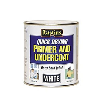 White Primer & Quick Dry Undercoat Paint by Rustins 500ml