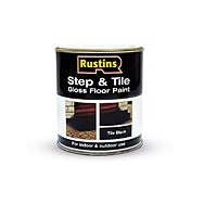 Rustins Black Step & Tile Paint & Masonry Paint 0.5L