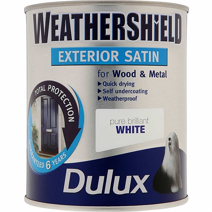 Dulux Weathershield Exterior Gloss Brilliant White 0.75L