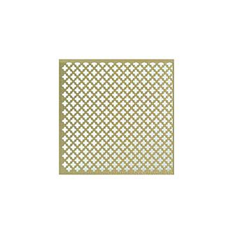 1000 x 670mm Brass Finish Clover Style Radiator Screen