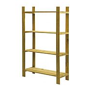 Wooden SSU4 4 Shelf Storage Shelf