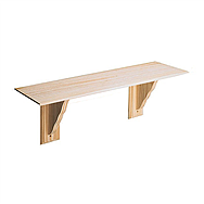 Solid Wooden Shelf Kit 890mm Pre Sanded With Fixings TS103