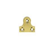 20mm Glass Plate Plain Brass Plated 4 Pack