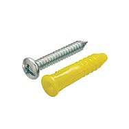 Woodworkers General Purpose Yellow Plugs with Screws 20 Pack