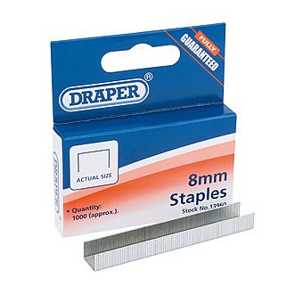 Draper 13960 8mm Steel Staples Box of 1000