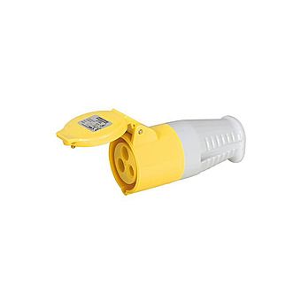 Powermaster 918545 16A 110V Socket 3 Pin Yellow