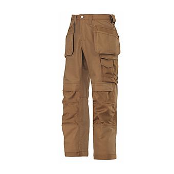 Picture of Snickers Trousers 3214 1212 Brown Canvas Cordura 