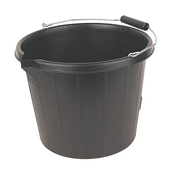 Picture of Black Builders Bucket With Pouring Lip 14.5 Litres