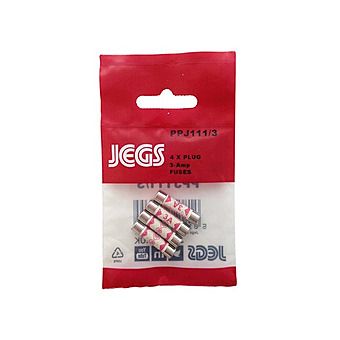 Jegs PPJ1113 Plug Fuses 3-Amp Pack of 4