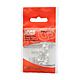 Jegs PPJ150 0.5mm Flat White Cable Clip Pack of 10