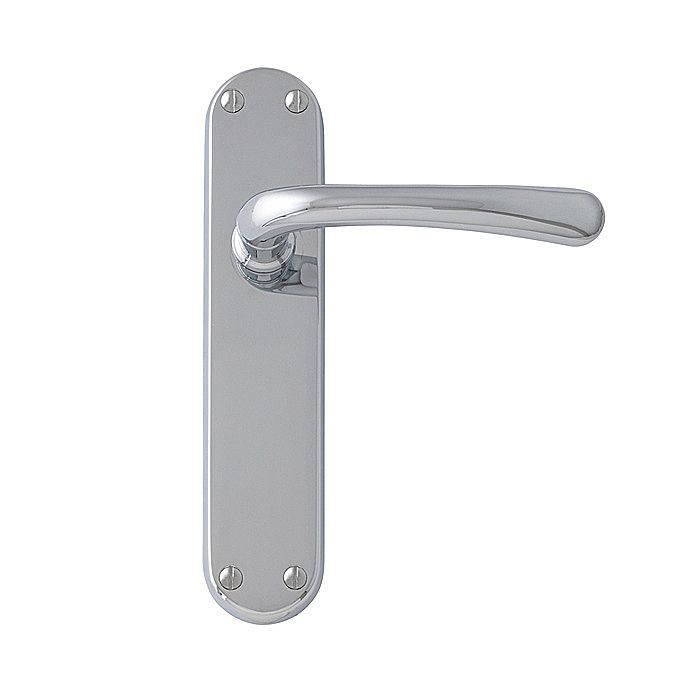 Palace Polished Chrome Lever Lock Door Handle Set Ray Grahams DIY Store