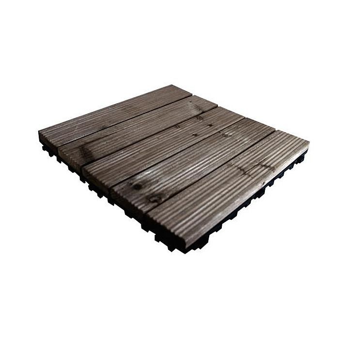 Kingfisher Easy Click Wooden Decking Tiles Pack of 9 Ray