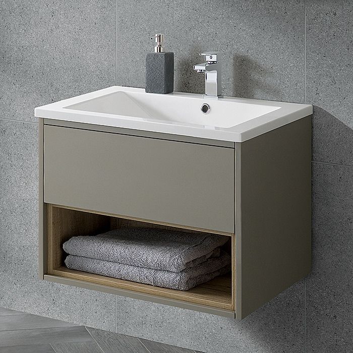 RT Large LUC60WH Lucca Wall Hung Vanity Unit 60cm Ray Grahams DIY Store