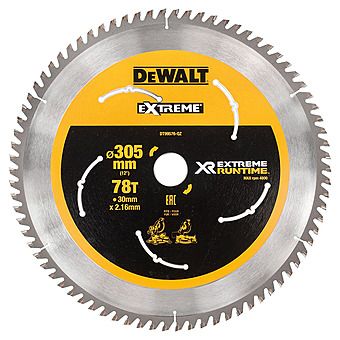 DeWalt DT99576 305mm x 30mm 78T XR Mitre Circular Saw Blade