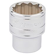 Draper H-MM/B Expert 1/2" Sq Dr Hi-Torq 12 Point Socket