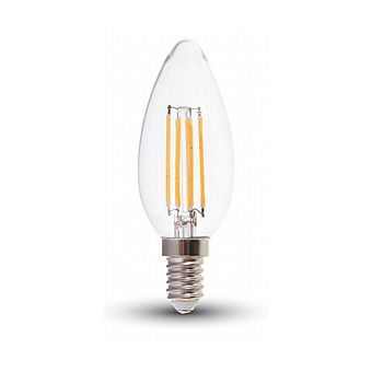V-Tac 6W = 40W Warm White LED Candle Light Bulb 400lm E14