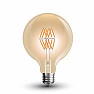 V-Tac 8W = 65W Amber White Vintage Style LED Light Bulb 800lm G95 E27