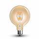 V-Tac 8W = 65W Amber White Vintage Style LED Light Bulb 800lm G95 E27