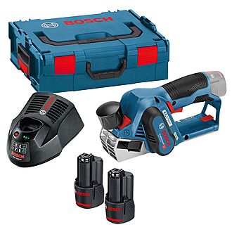 Bosch GHO12V-20 12V Brushless Compact Cordless Planer & 2x 3.0Ah Batteries