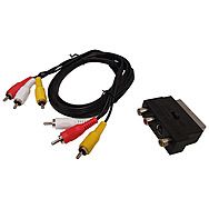 AVSL 1.5M 3 Way RCA Phono Lead with Scart Adaptor