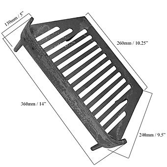 Victorian Long Legged Fire Grate With Lipped Front